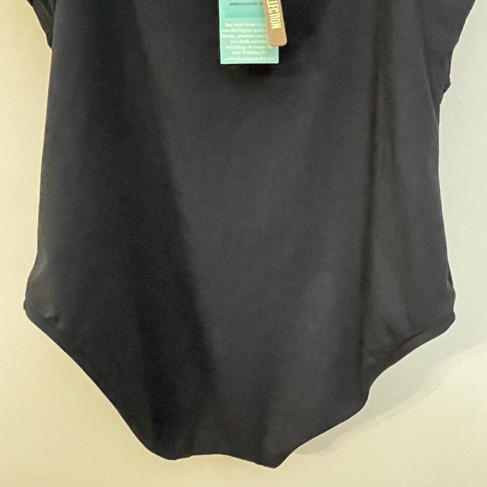 Sea Level Australia Swimsuit Sz 10 Longline Black One Piece Dark Romance NWT - Picture 8 of 11